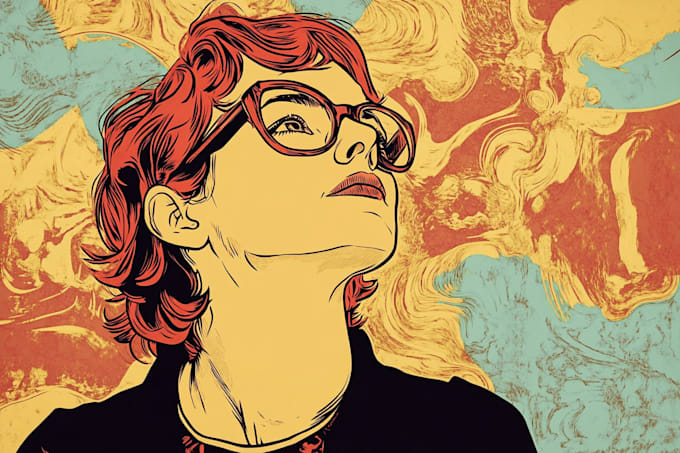draw your portrait photo in linocut style