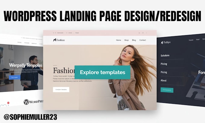 design wordpress landing page, squeeze page and sales landing page with SEO