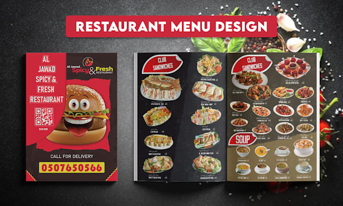do modern restaurant menu with drink menu design