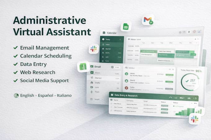 administrative virtual assistant and data entry