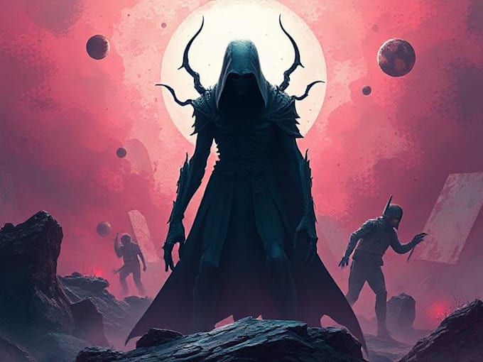 do sci fi horror and fantasy scene concept art illustrations