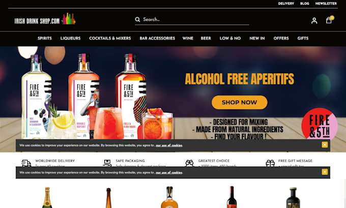 design a soft drink shopify store, beverage shopify website or juice store