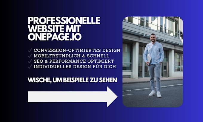 design a professional business website using onepage io