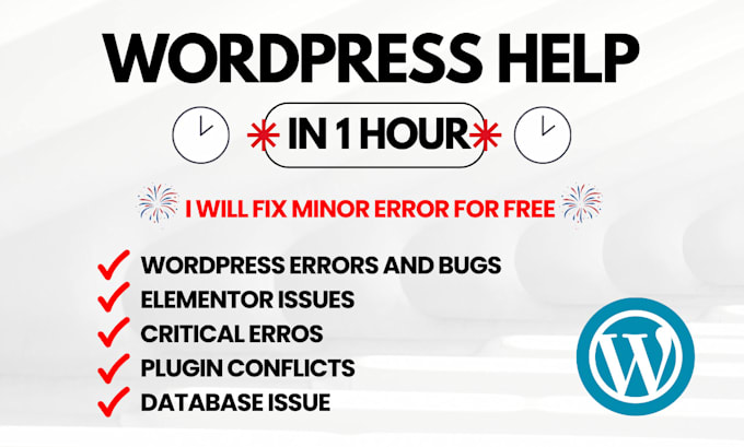 do elementor fix and provide wordpress help of any kind