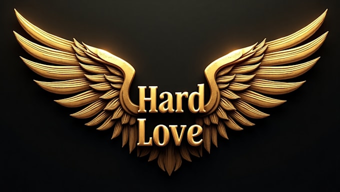do creative gold wings logo unlimited revision