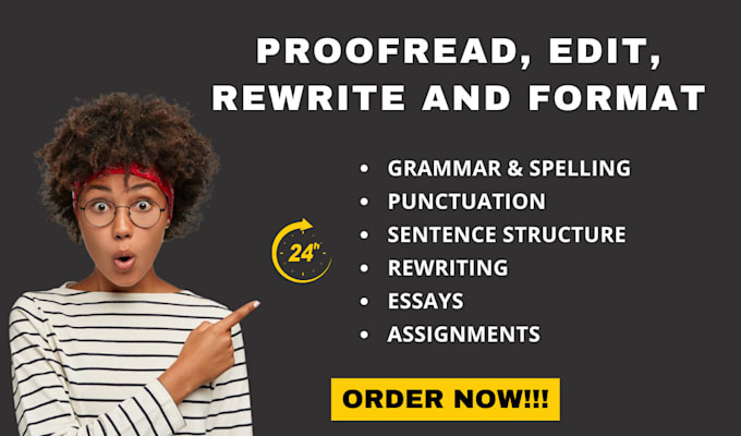 proofread, edit, paraphrase, rewrite or format your english or swahili document