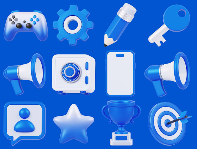professional 3d icon design for your website, app or brand