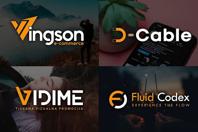 do name text based letters logo for personal branding