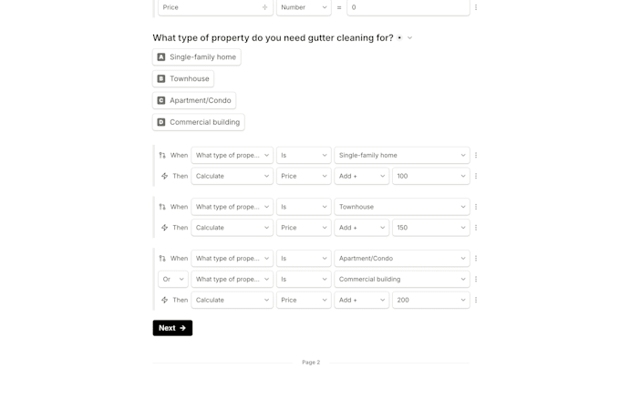 create an instant estimate web form for your website