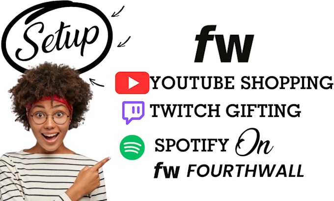 setup youtube shopping, twitch gifting, spotify shop on fourthwall store website