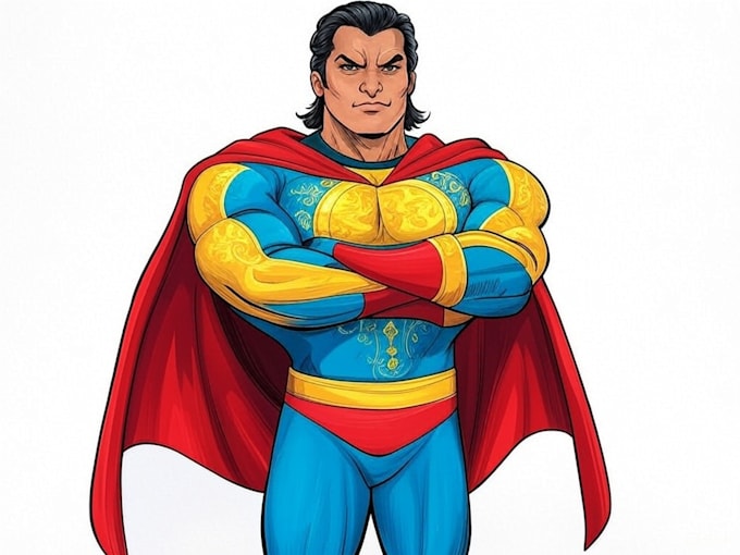 draw comic superhero pop art portrait