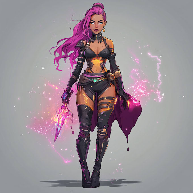 make artwork for fictional fantasy characters