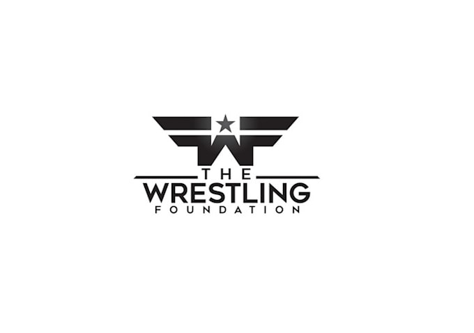 create bold wrestling academy style foundation logo