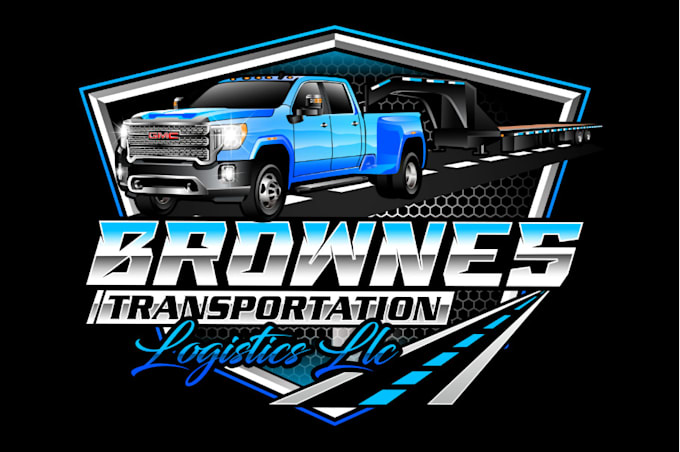 transport logistic trucking logo