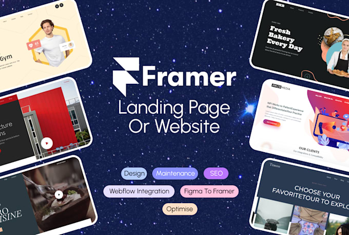 design and develop a framer website with animations and SEO