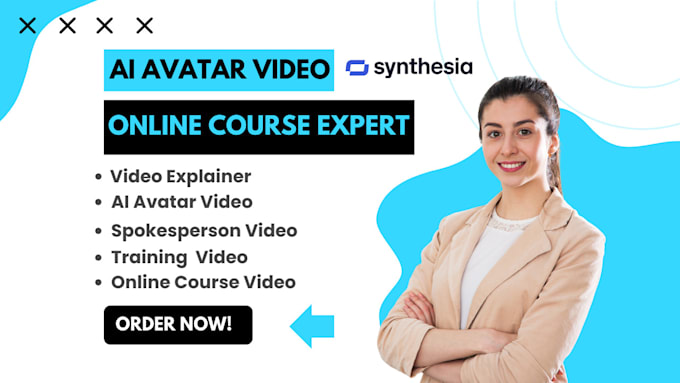 Create online course video, elearning video with synthesia ai, heygen ...