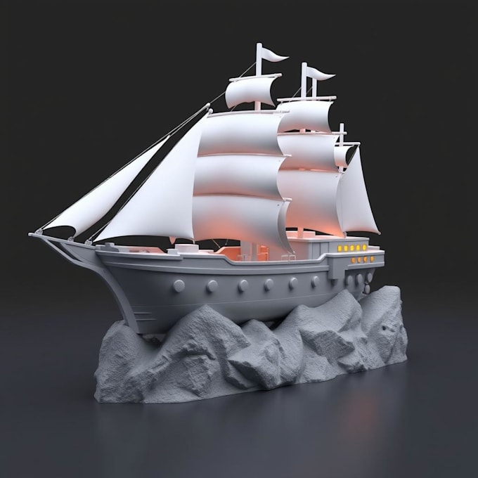 do 3d ship model, 3d ship animation, boat design, interior design, ship model