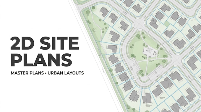 create 2d site plans, master plans and urban planning layouts
