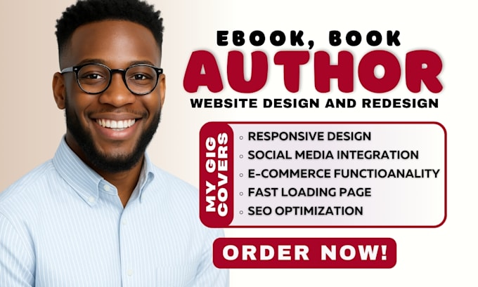design author website, ebook website, book author website, ebook landing page