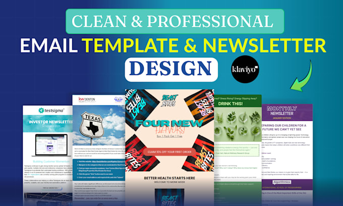 custom design for klaviyo and mailchimp klaviyo email flow
