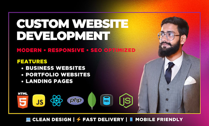develop a custom professional website for your business