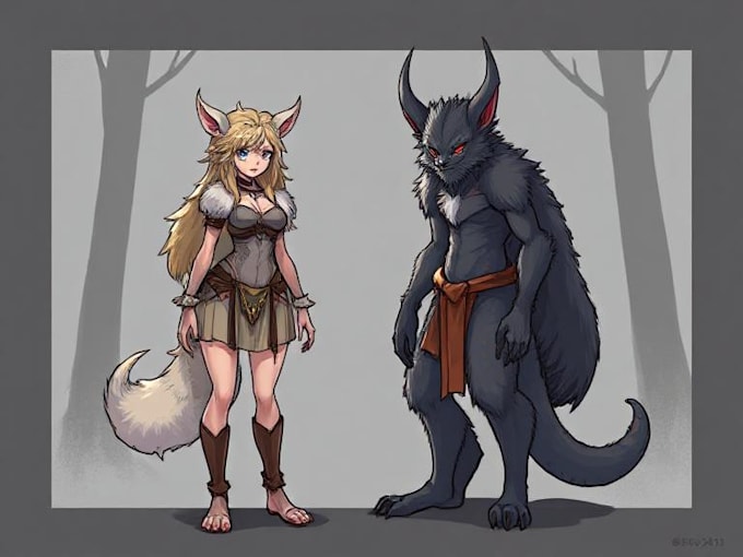 draw your fantasy furry creature or monster character