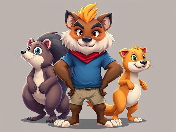create animals cartoon character illustration design