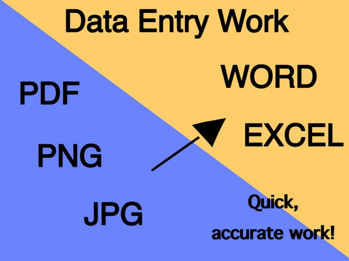 Quickly convert data from pdf png or jpg to excel word and more by