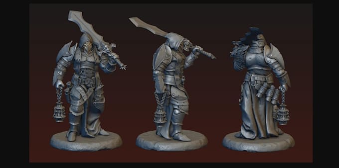 sculpt 3d miniature ttrpg 3d model,  tabletop, game  warhammer dnd for printing