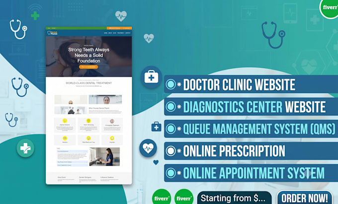 develop doctor, clinic, hospital website with wordpress cms