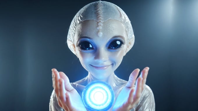do a cinematic alien logo reveal