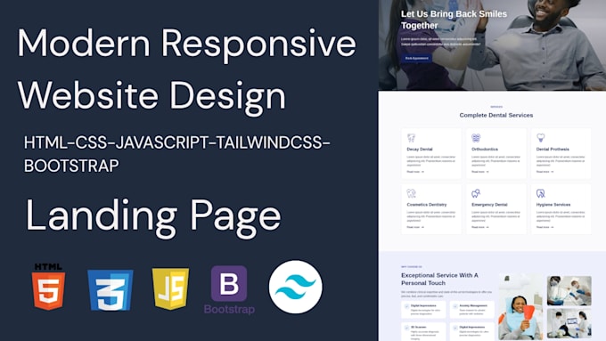 build a responsive HTML CSS landing page