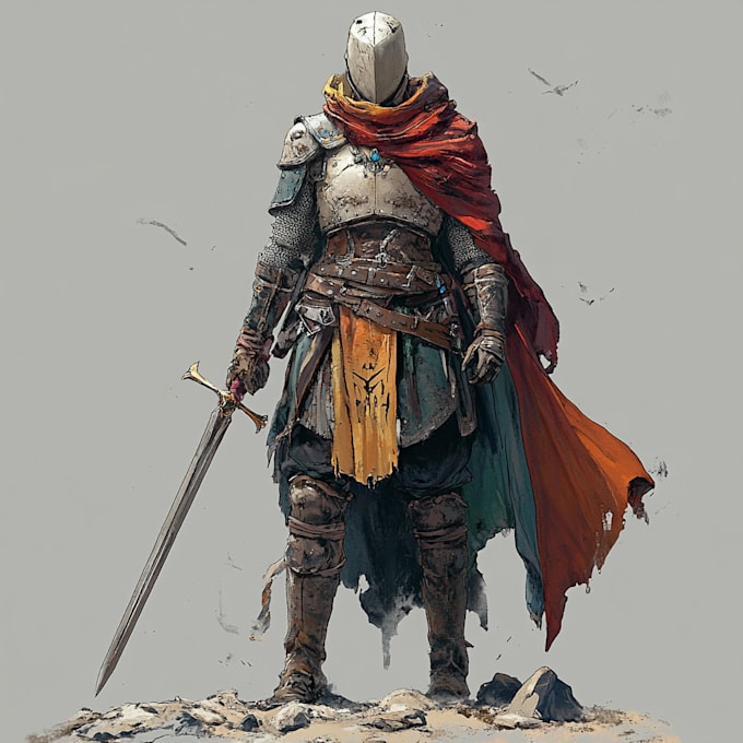 create fantasy character and game character art