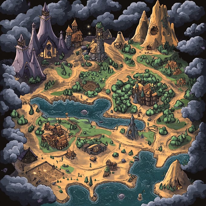 unique a vector maps, festival maps in illustrator