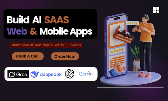 develop custom ai saas, chatbot, and web applications for businesses