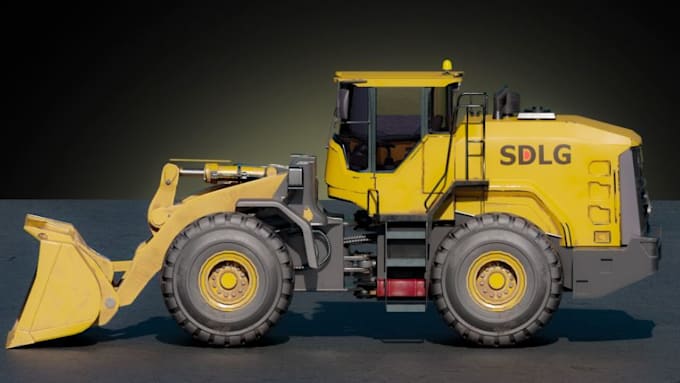 craft 3d farm machineries model, tractor, excavator, cad design, 3d solidworks
