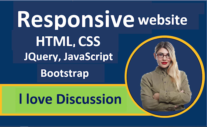 Design a responsive website using html css javascript and bootstrap by ...