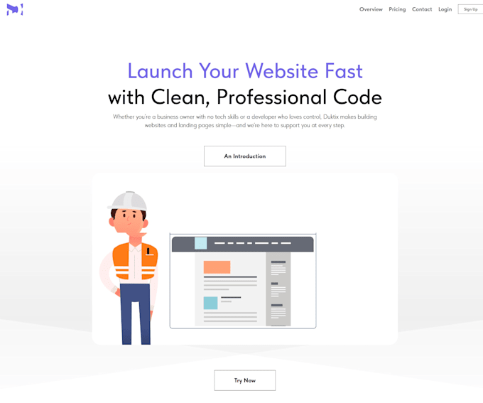 design informative site or landing page