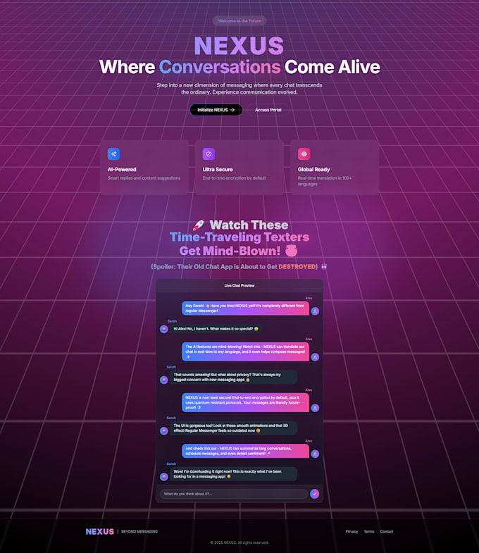 do modern futuristic figma web design