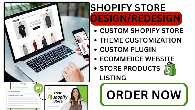 do custom shopify store design, redsign products customization coffee store