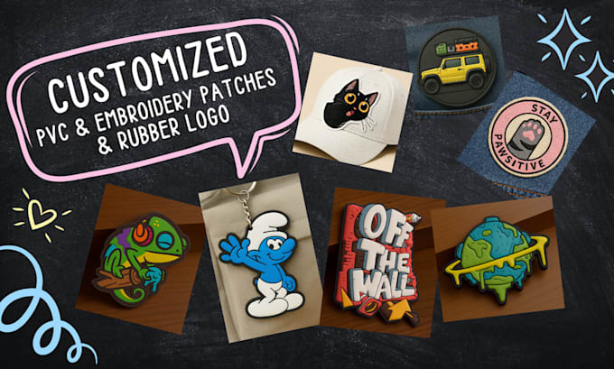 make professional custom pvc and embroidered patches with rubber logo