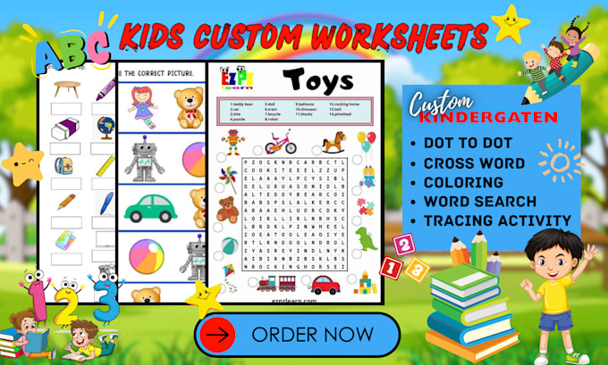 Design custom educational worksheets and activity books for kids by Aj ...