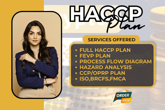 Make full haccp plan food safety plan haccp procedure and fsvp plan by
