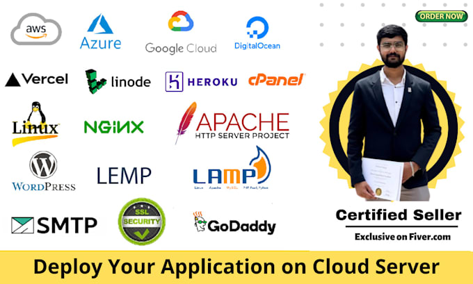 deploy your websites on AWS, azure cloud, digital ocean and gcp