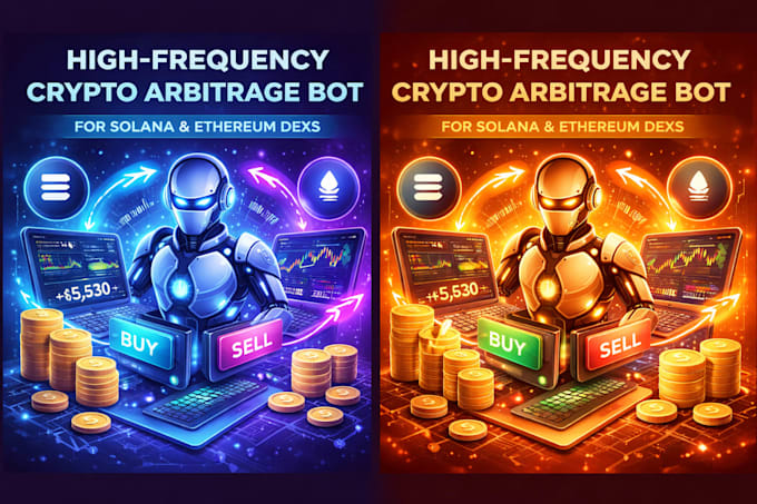 build hft bot for crypto arbitrage trading on solana, avax and ethereum bot