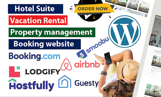 create property management website airbnb , lodgify, smuboo, bookingcom
