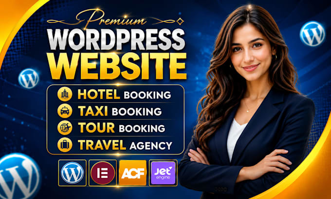 do hotel booking, taxi booking, travel agency or any business wordpress website