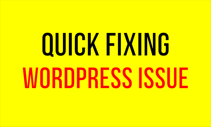 fix wordpress issue or error
