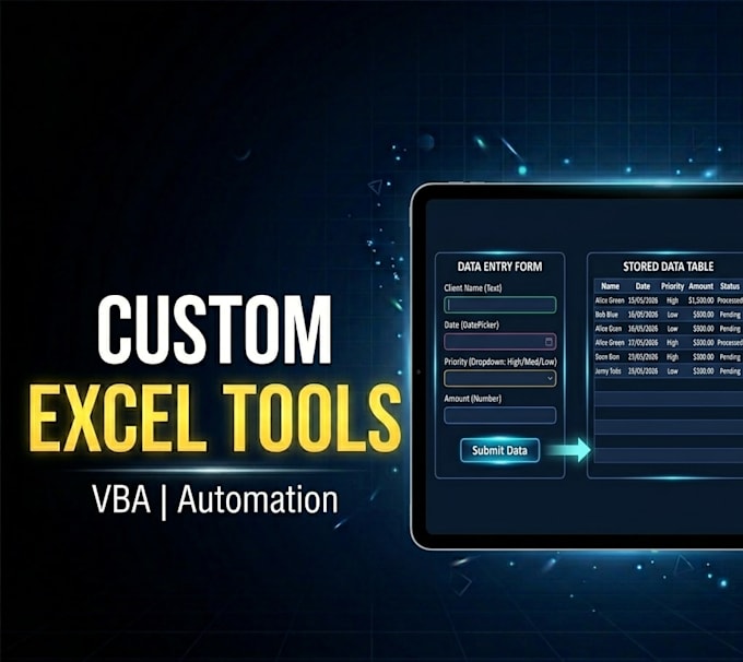 design custom excel tools and automation