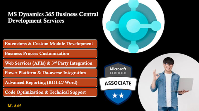 do all tasks related to dynamics 365 business central dev